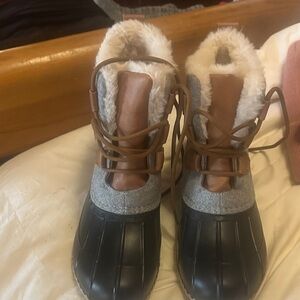 Maurices Black, Brown, and Gray Boots